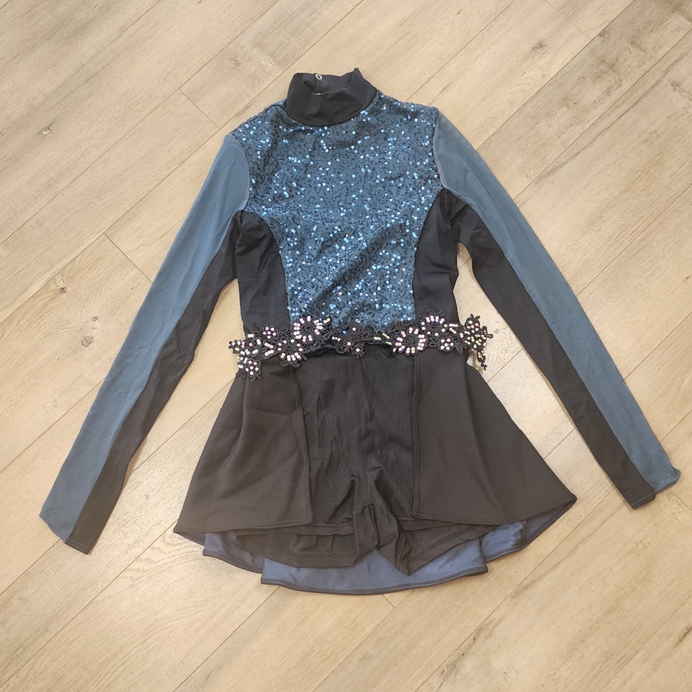 Weissman Blue and Black Kids Dance Costume